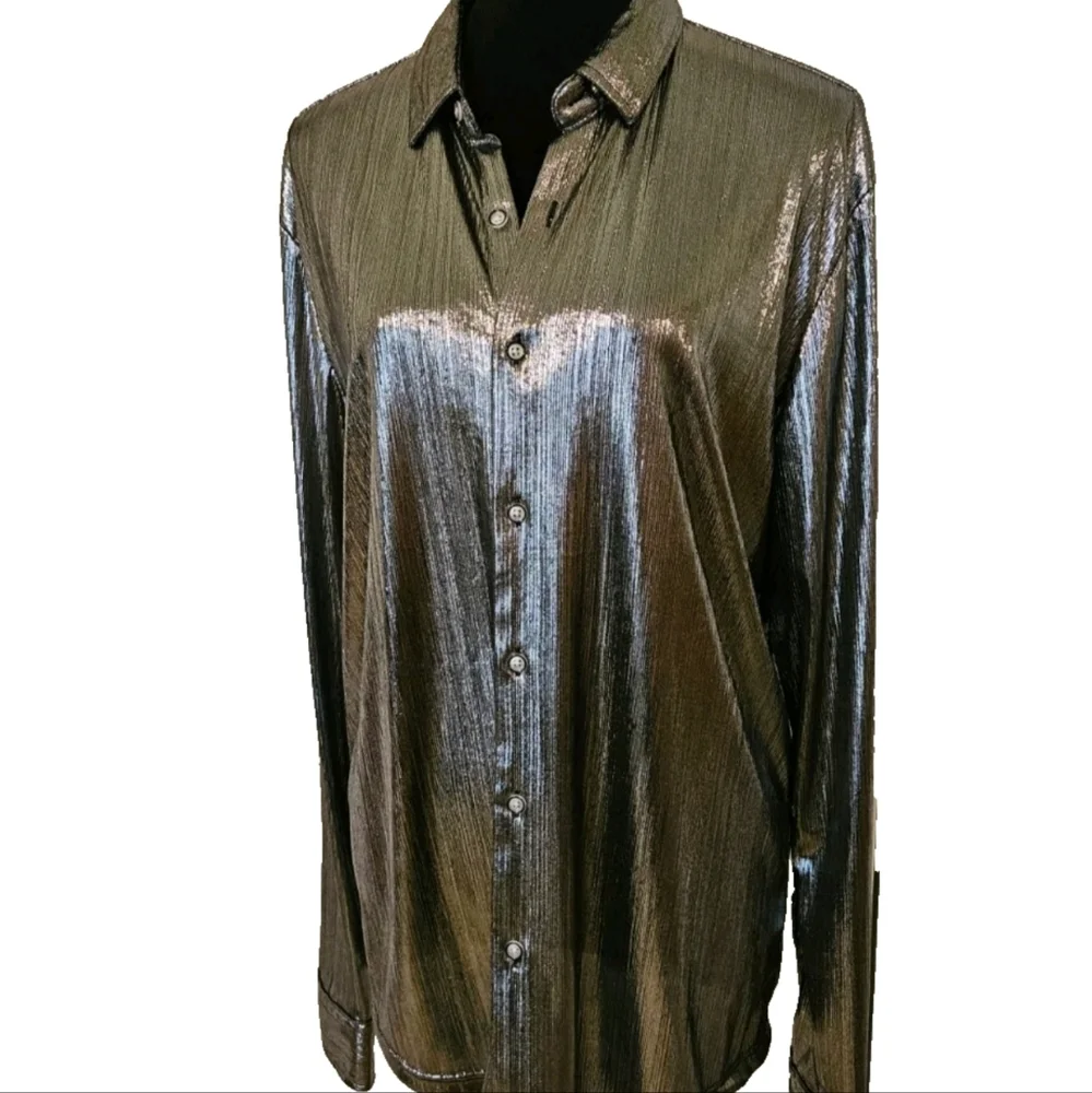 Shimmering Metallic Shirt- Size Small - Picture 11 of 16